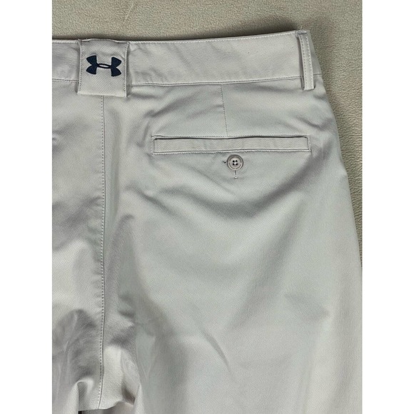 Under Armour Mens Golf Pants Straight Leg Regular Fit Mid Rise Stretch Beige - Picture 7 of 12